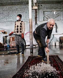 شستشوی سنتی قالی در قالیشویی دارآباد