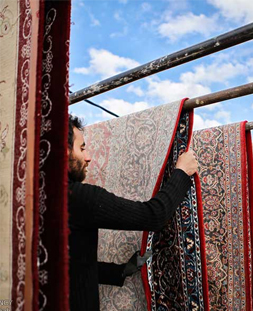خشک کردن قالی در قالیشویی دارآباد